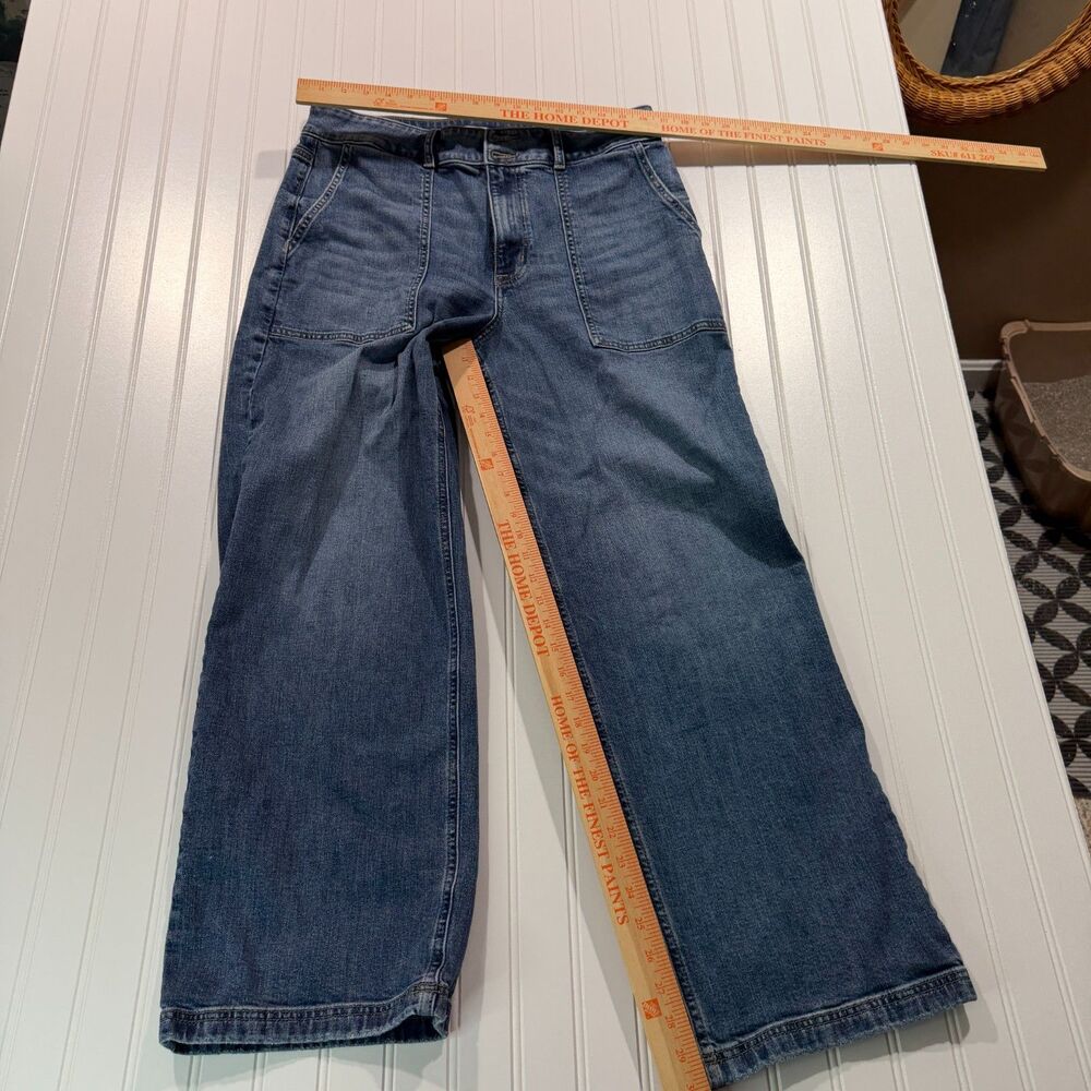 Market & Spruce Wide Leg Patch Pocket Jeans High Rise Trouser Stitch Fix 14 - Picture 3 of 8